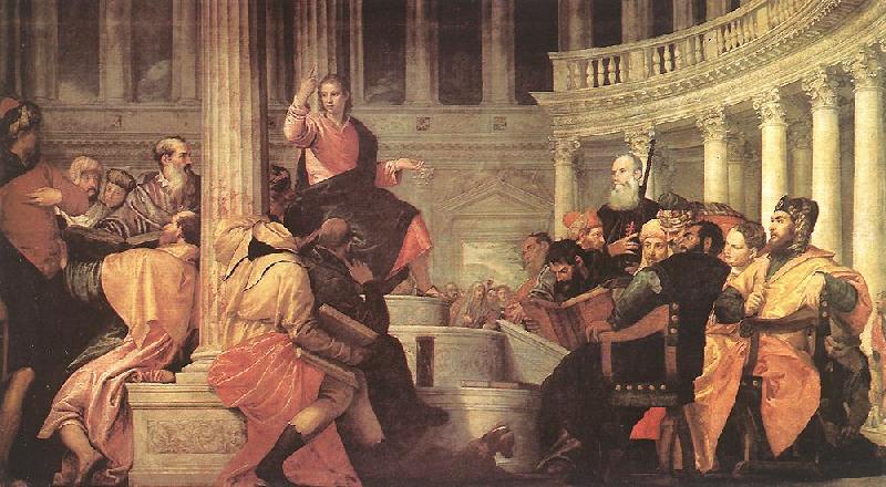 Paolo  Veronese Jesus among the Doctors in the Temple Sweden oil painting art